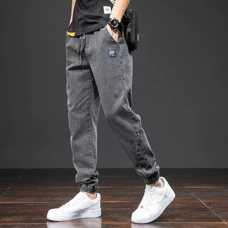 Obsidian Phoenix Harem Denim Jogger Cargo Pants