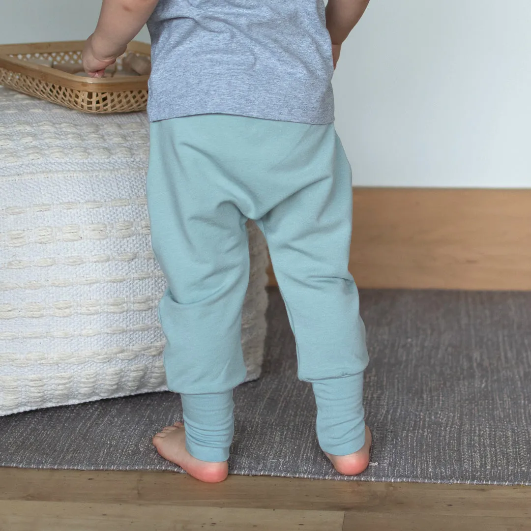 Ocean Mist Grow-With-Me Harem Pants