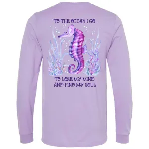 Ocean Soul Long Sleeve T-Shirt (Lavender)