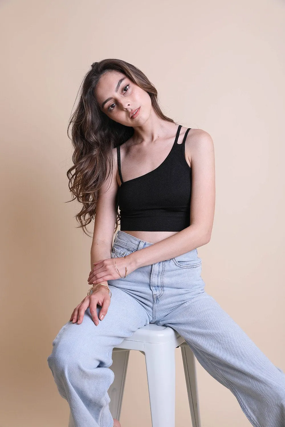 Offset Shoulder Brami Top - 3 colors