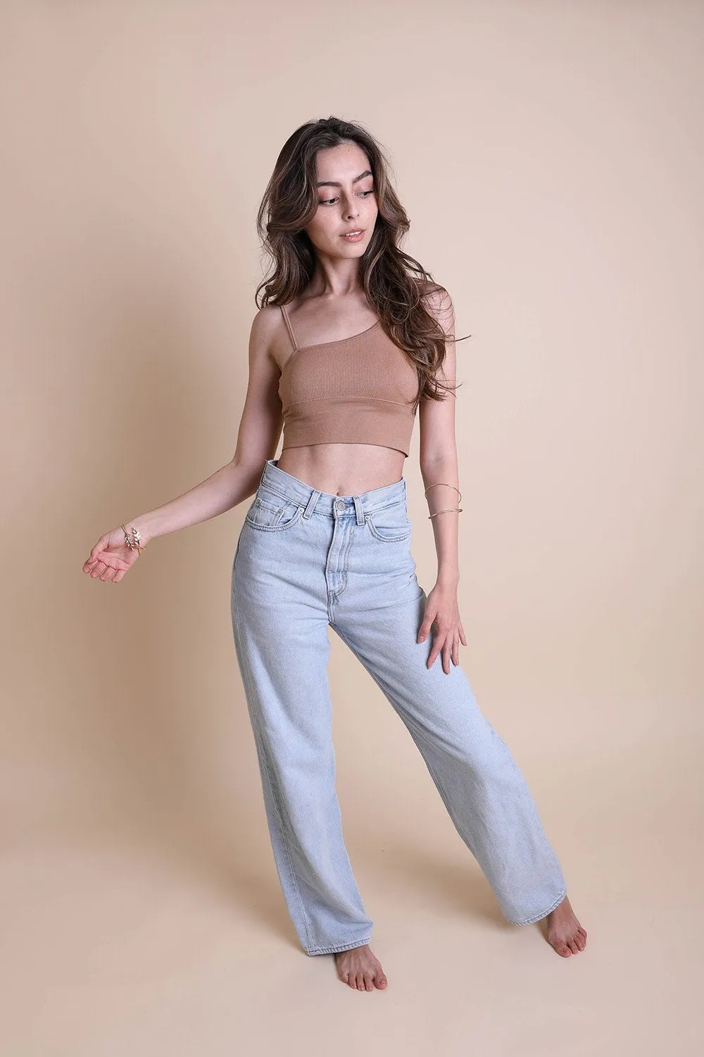 Offset Shoulder Brami Top - 3 colors