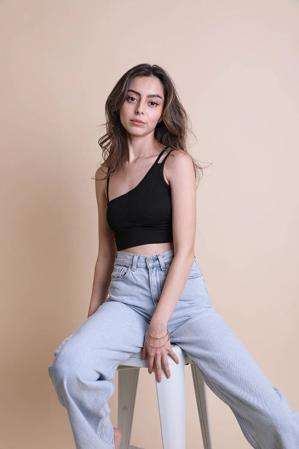 Offset Shoulder Brami Top - 3 colors