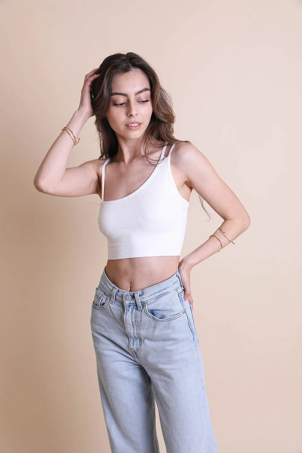 Offset Shoulder Brami Top - 3 colors