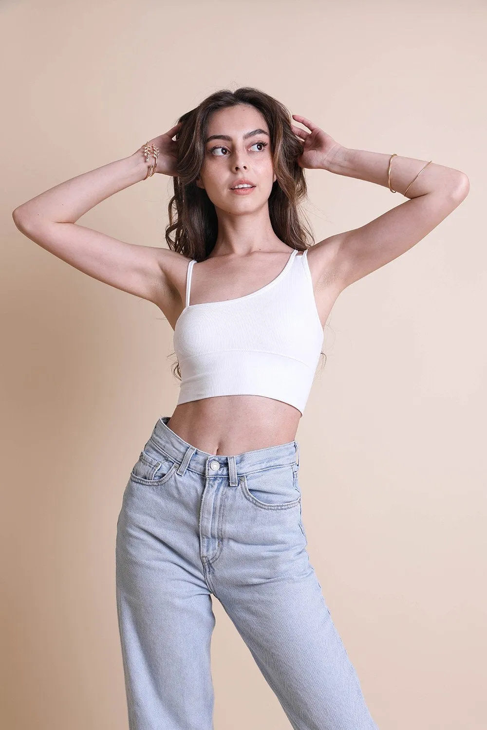 Offset Shoulder Brami Top - 3 colors