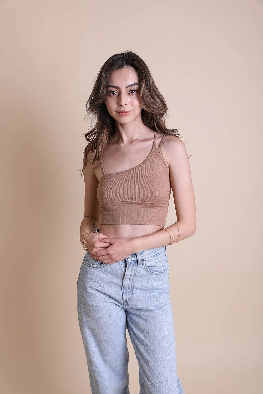 Offset Shoulder Brami Top - 3 colors