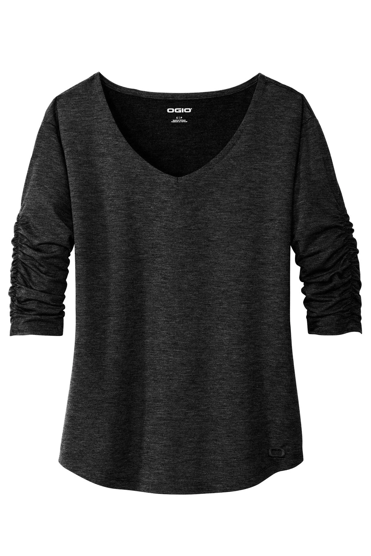 OGIO Women's Evolution V-Neck LOG148 Blacktop