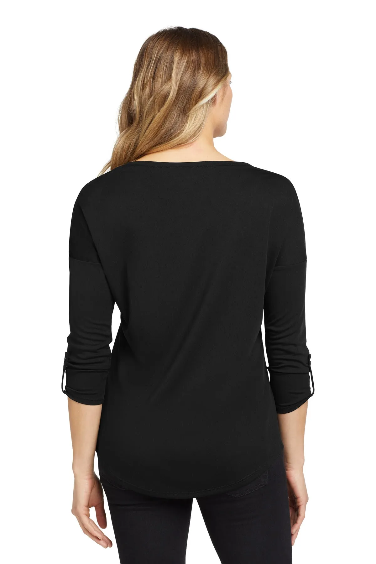 OGIO  Women's Gravitate Scoop 3/4-Sleeve . LOG141 Blacktop