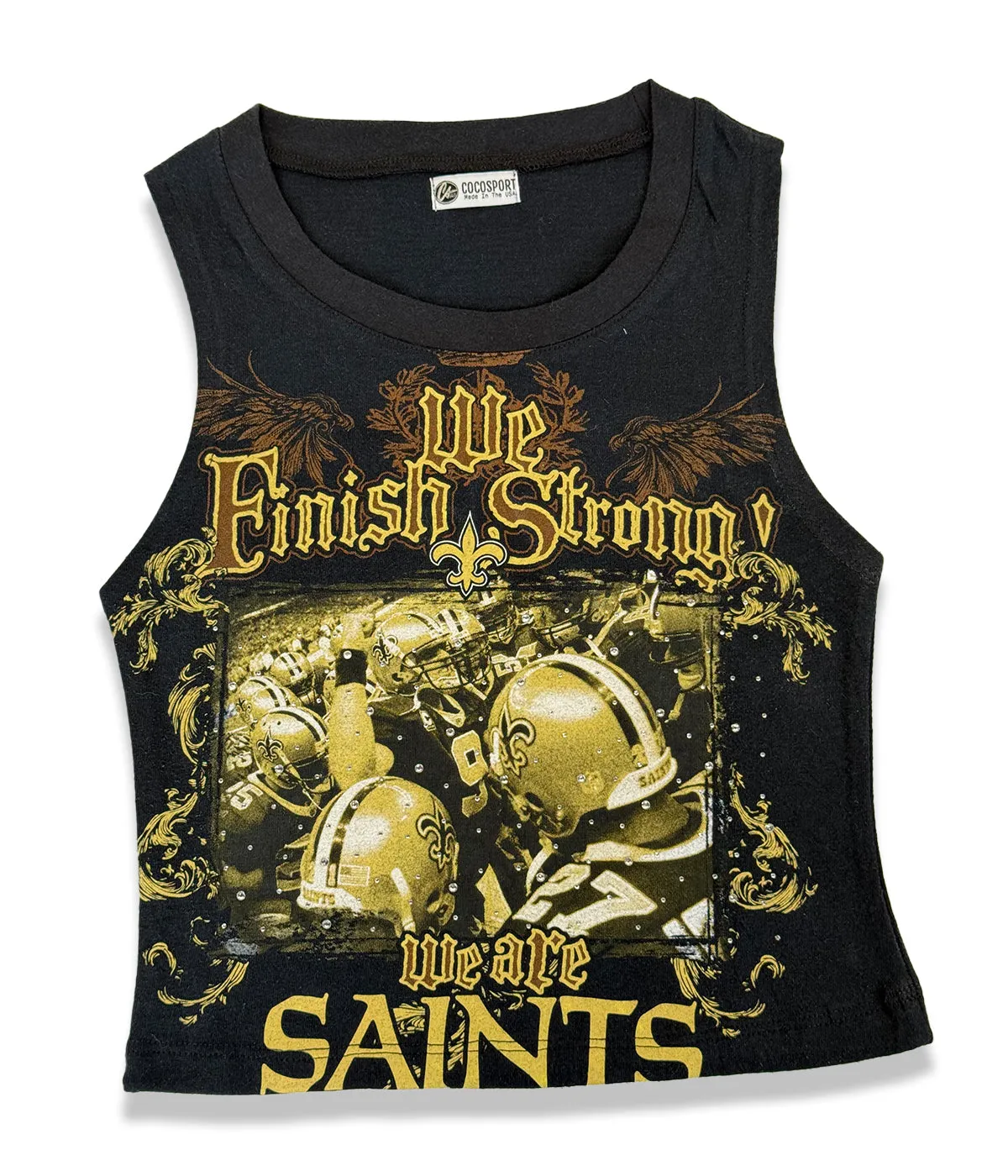 One-of-a-Kind New Orleans Saints Reworked Tank Top