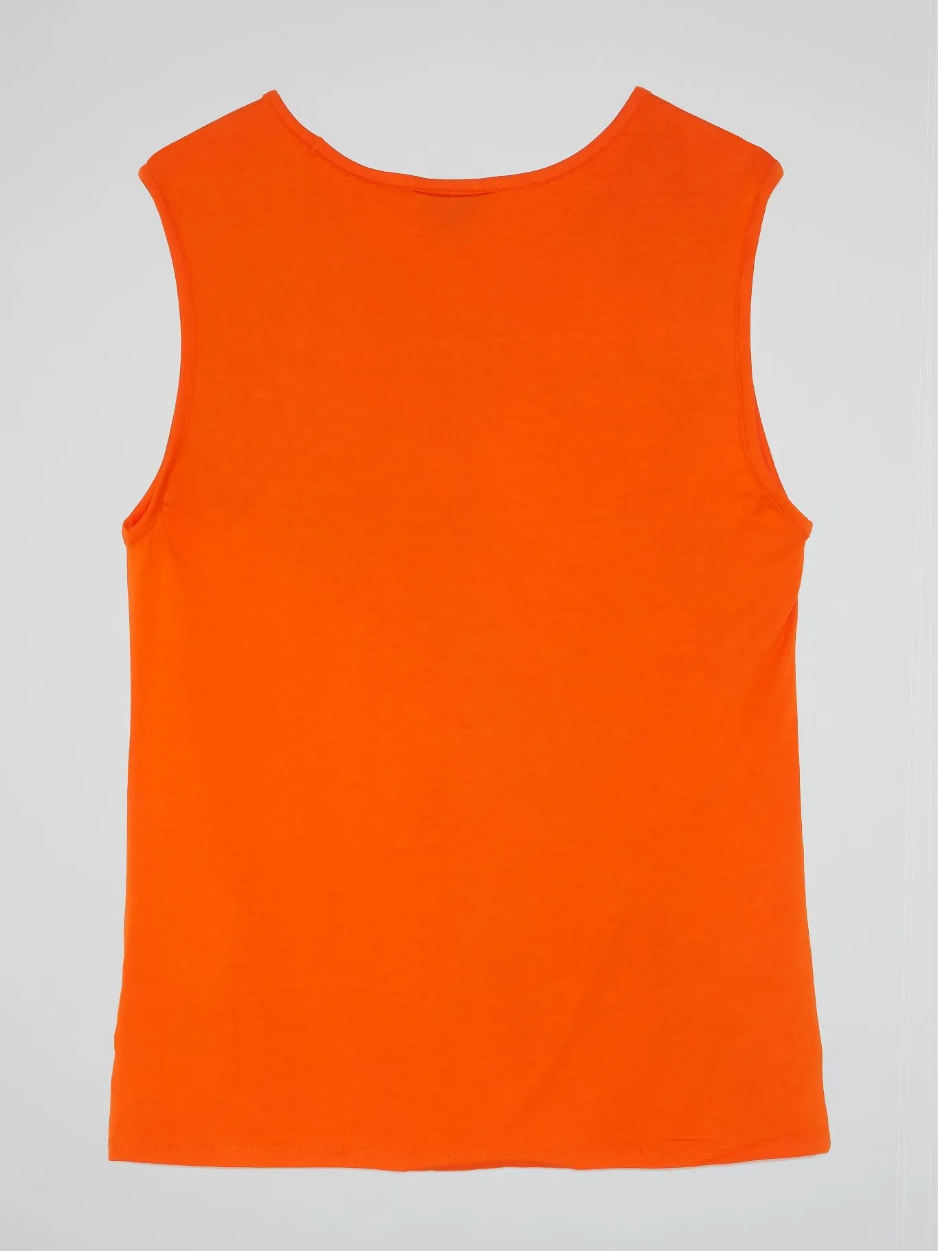 Orange Floral Print Tank Top