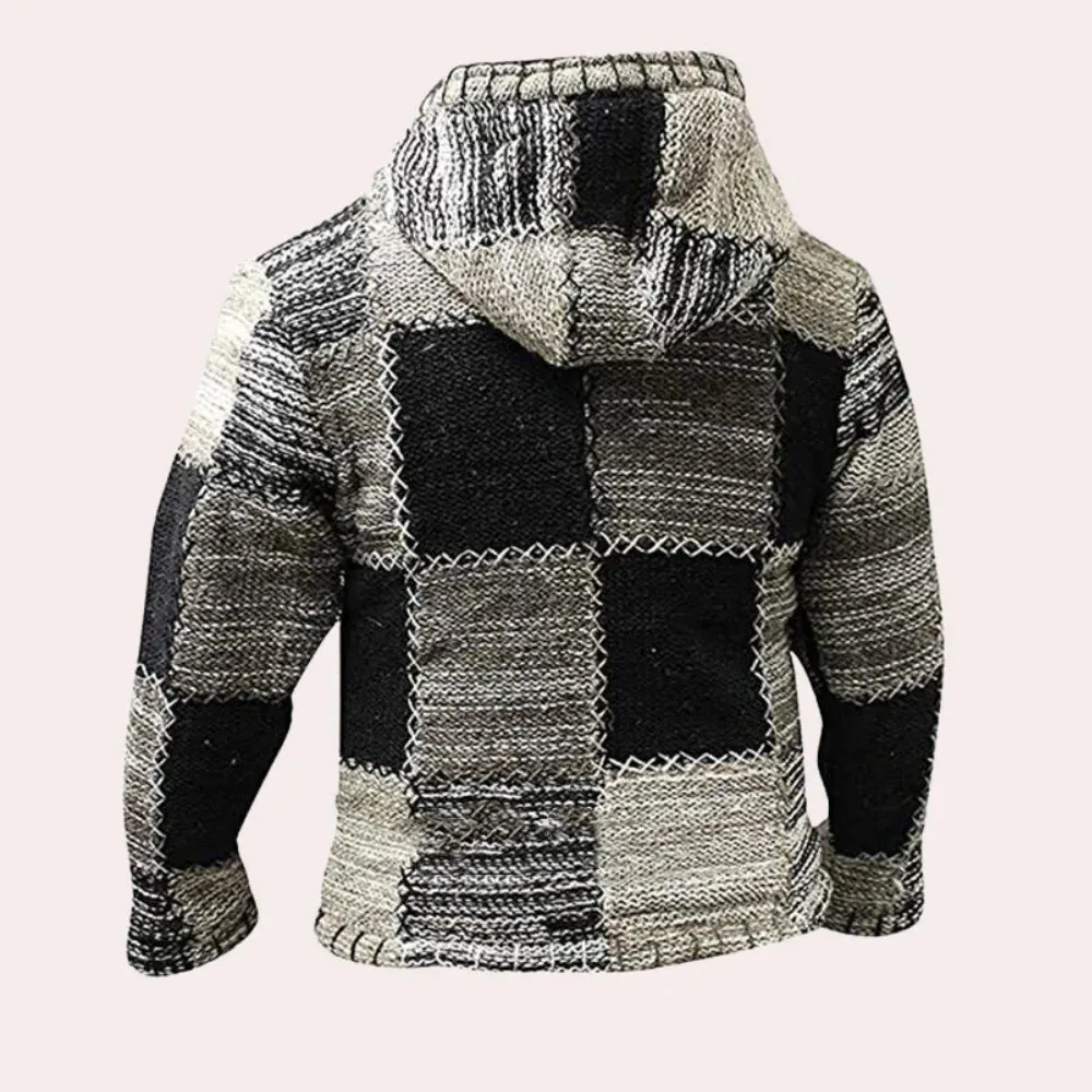 Orlando - modern patchwork jacket with hood for men