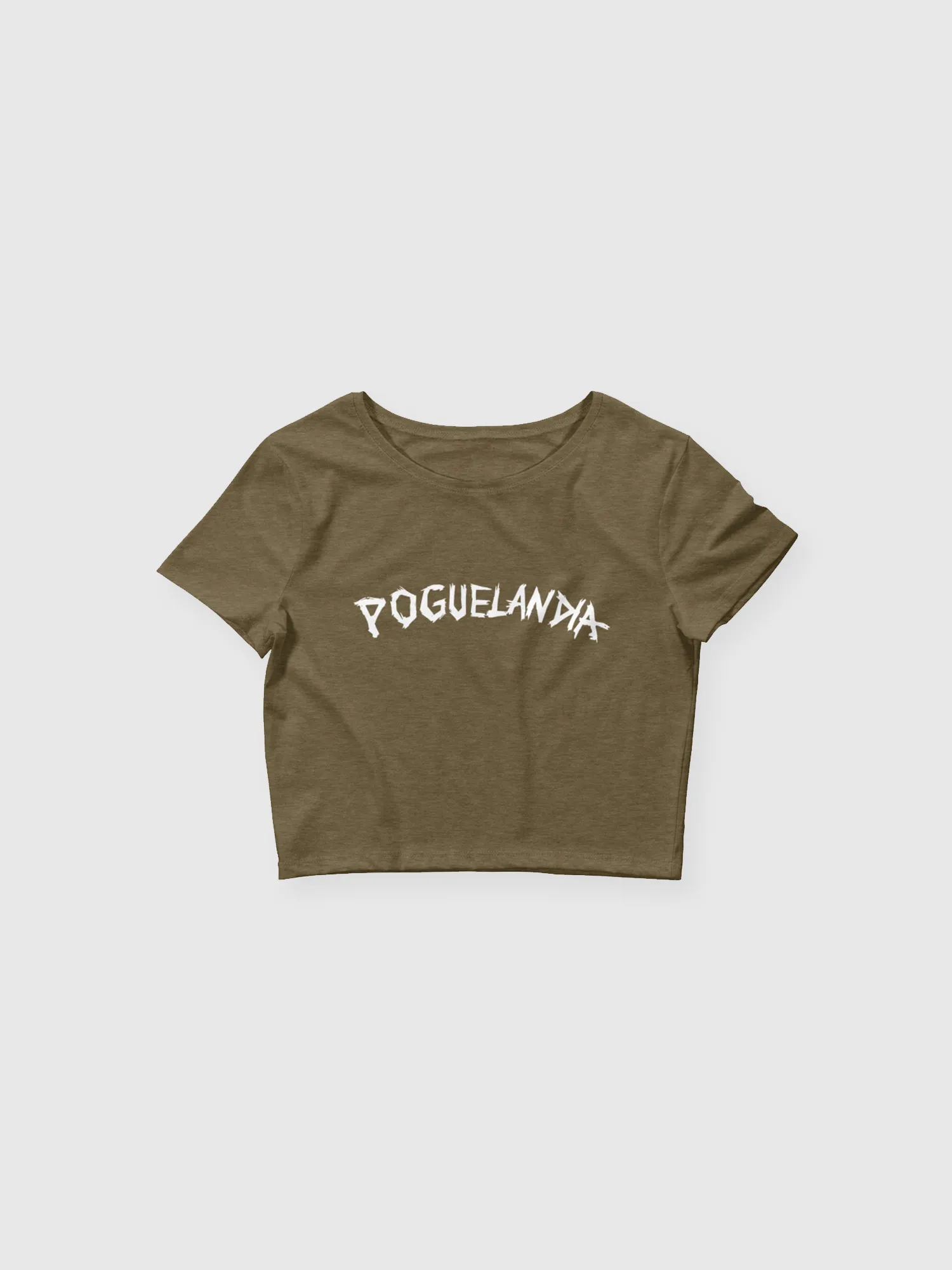 Outer Banks Women’s Poguelandia Crop Tee [Heather Olive]