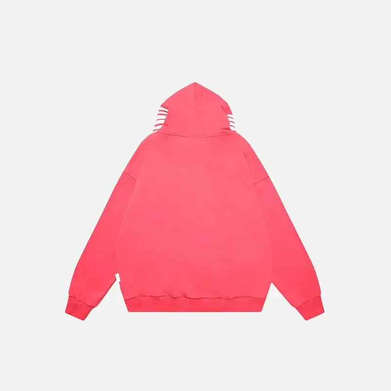 Oversized Graffiti Hoodie for Y2K Style and Comfort