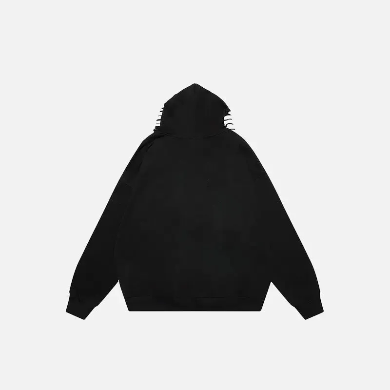 Oversized Graffiti Hoodie for Y2K Style and Comfort
