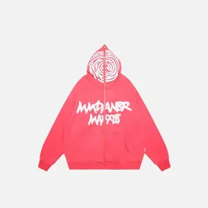 Oversized Graffiti Hoodie for Y2K Style and Comfort