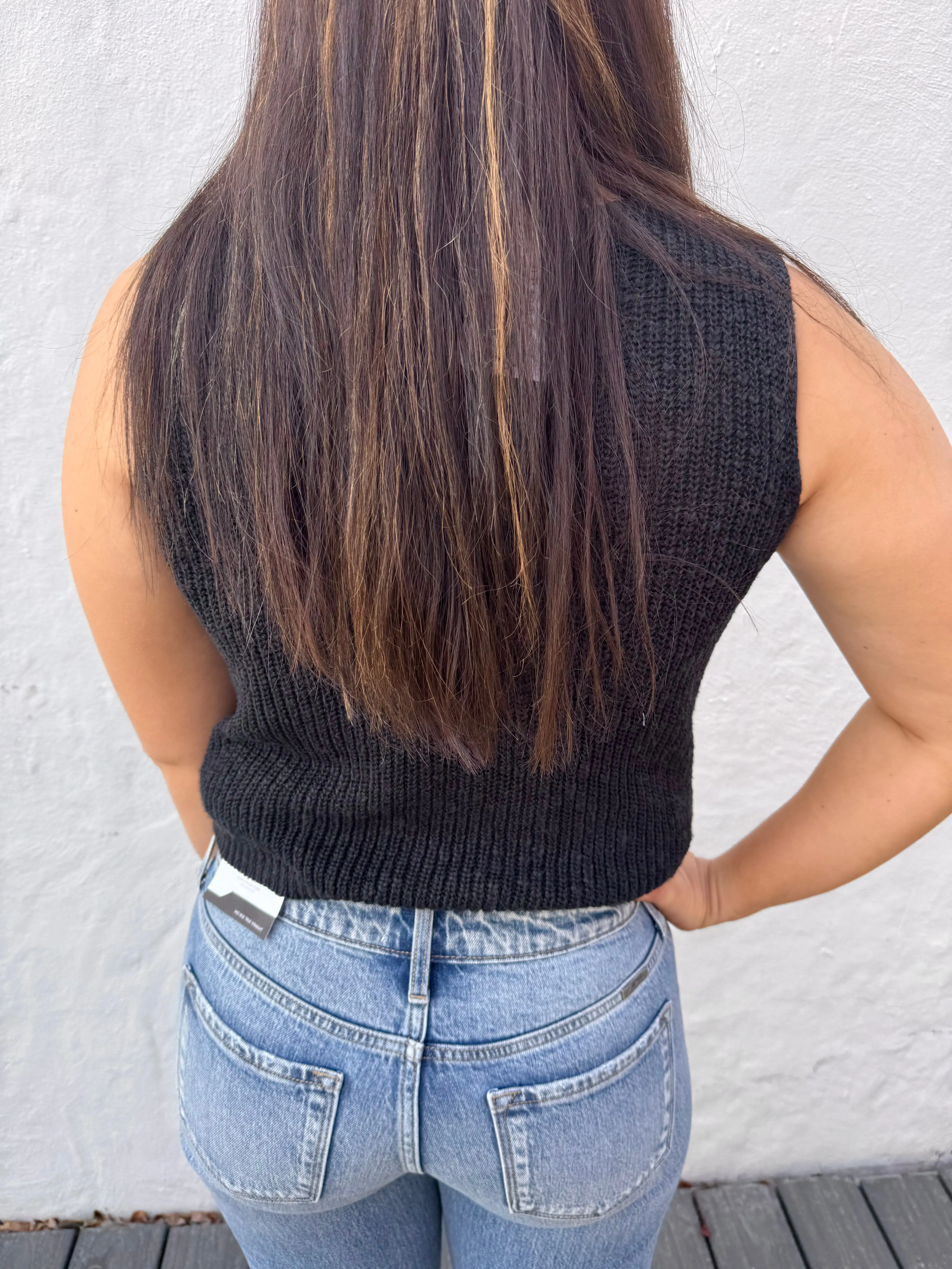 Oversized V-Neck Sweater Vest
