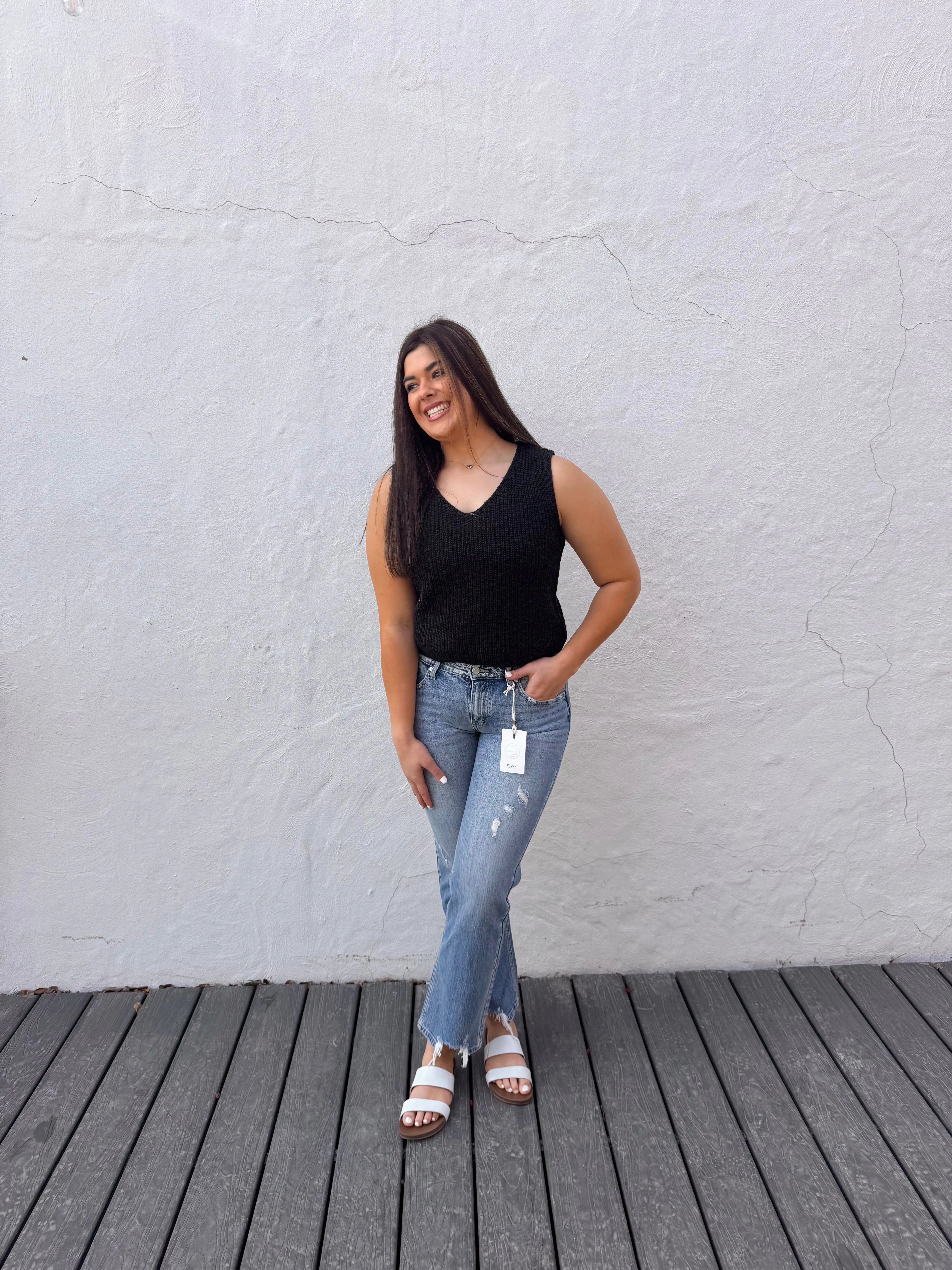 Oversized V-Neck Sweater Vest