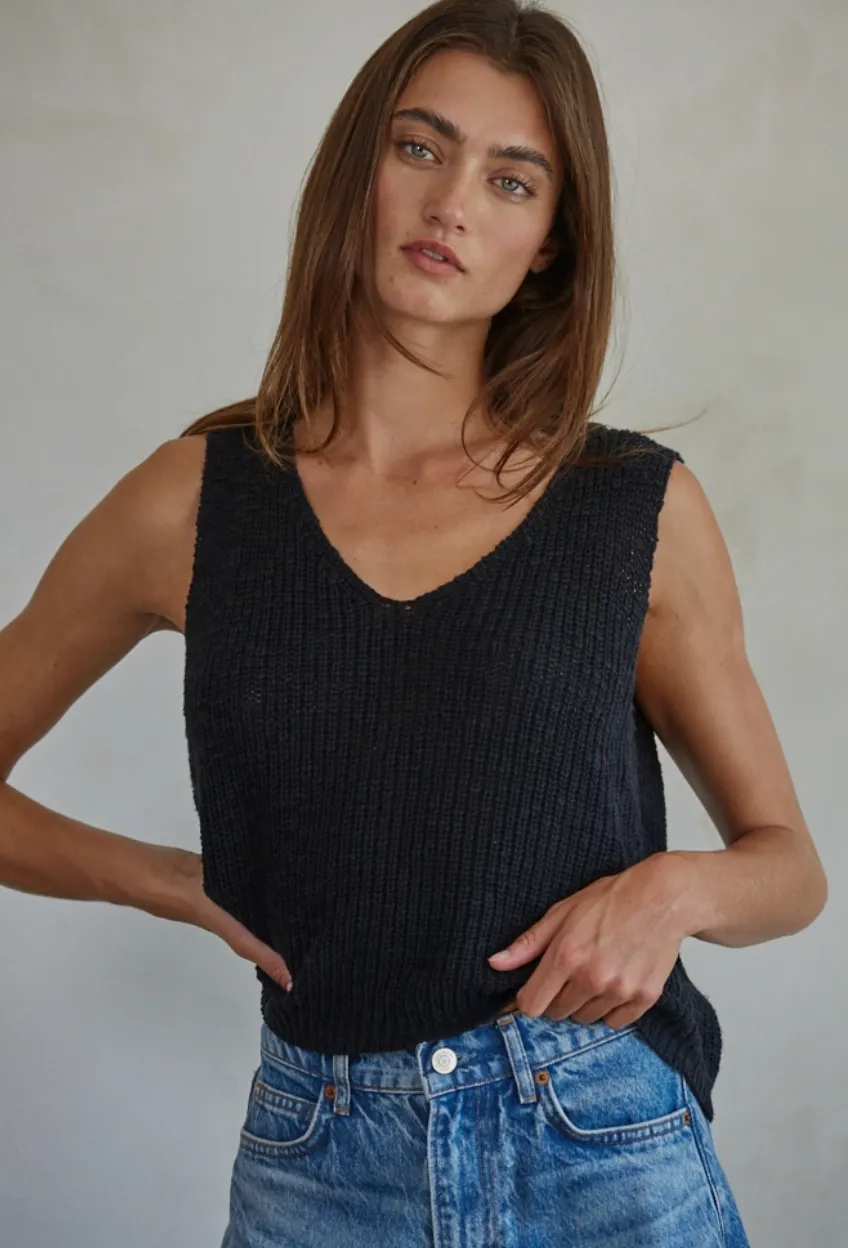 Oversized V-Neck Sweater Vest