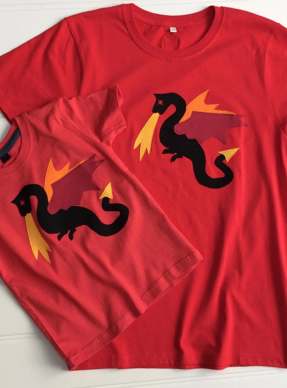 Parent and Child Dragon T-Shirt Set