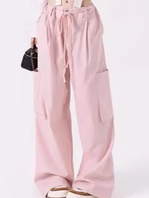 Patch Pocket Pink Cargo Pants