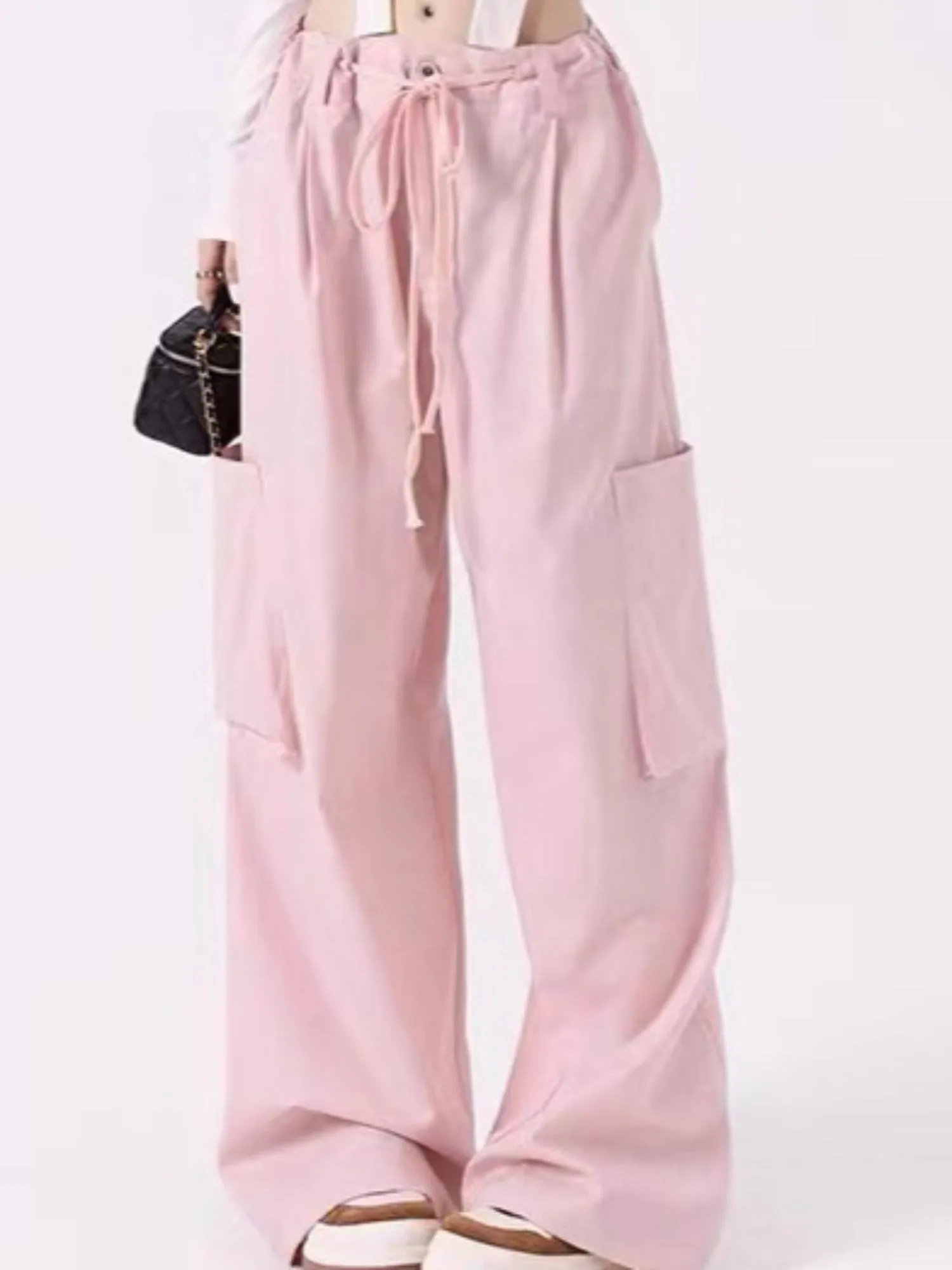 Patch Pocket Pink Cargo Pants