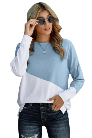 Patchwork Dropped Shoulder Sweatshirt