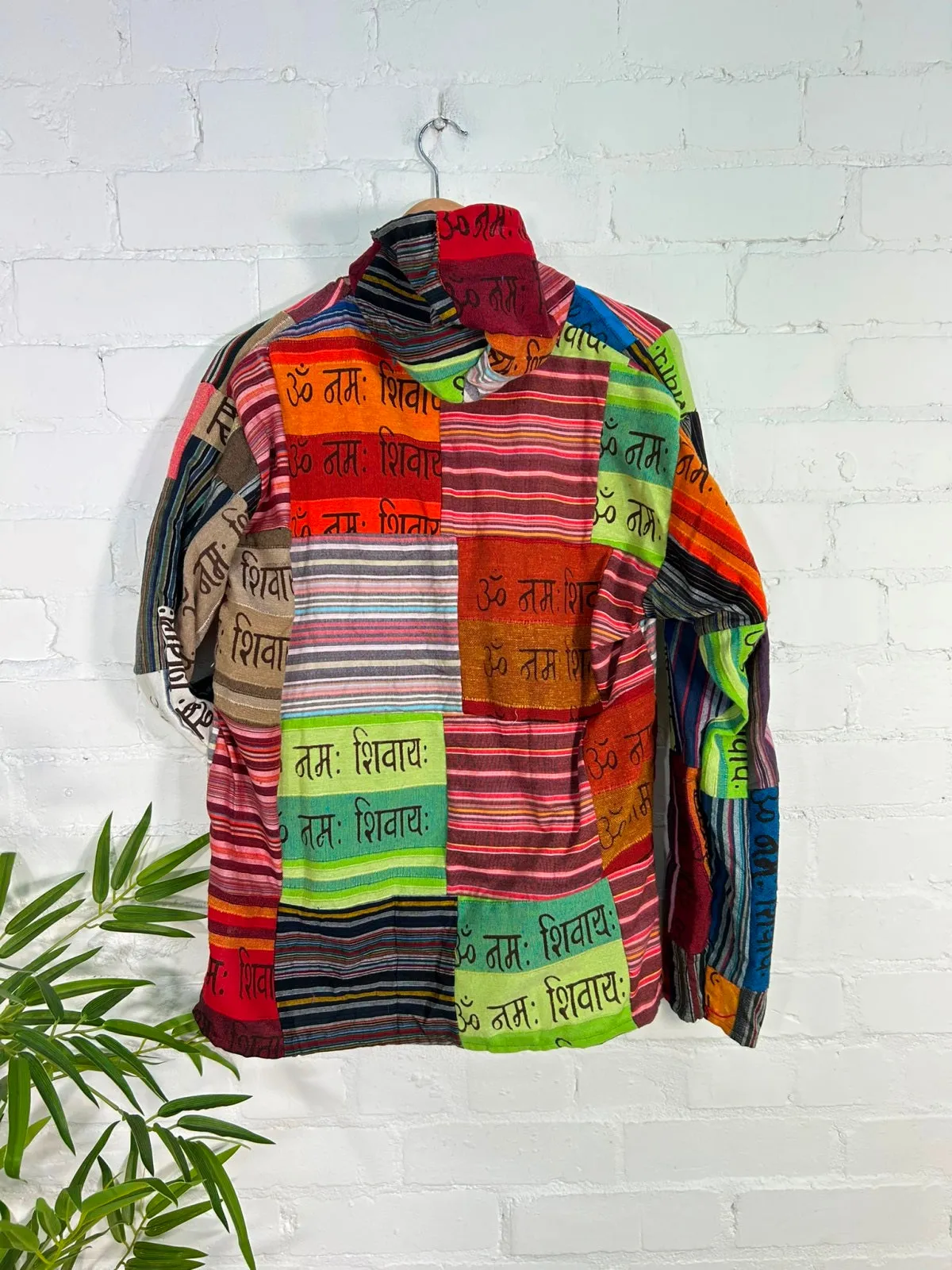 Patchwork Kangaroo Pocket Hood Top