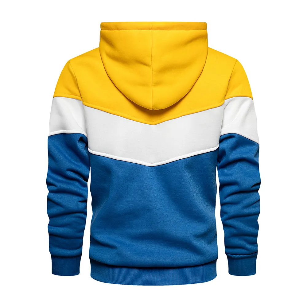 Patchwork-Kapuzenpullover für Männer