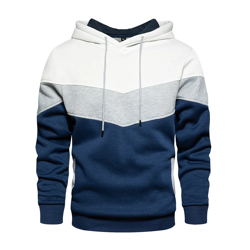 Patchwork-Kapuzenpullover für Männer