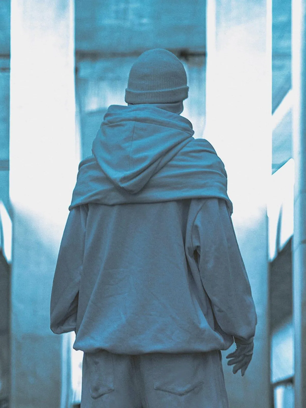 Patchwork Sleeve Fake Two Hoodie
