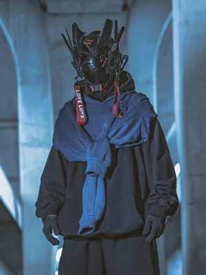 Patchwork Sleeve Fake Two Hoodie