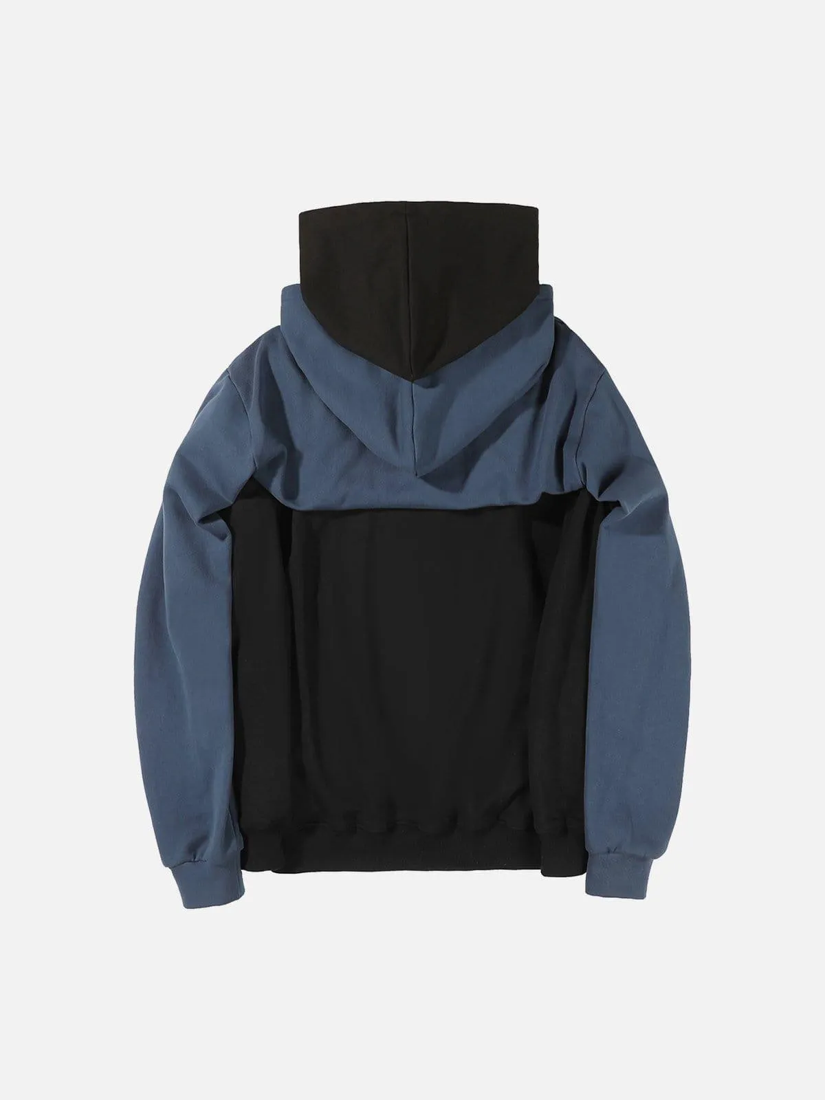Patchwork Sleeve Fake Two Hoodie