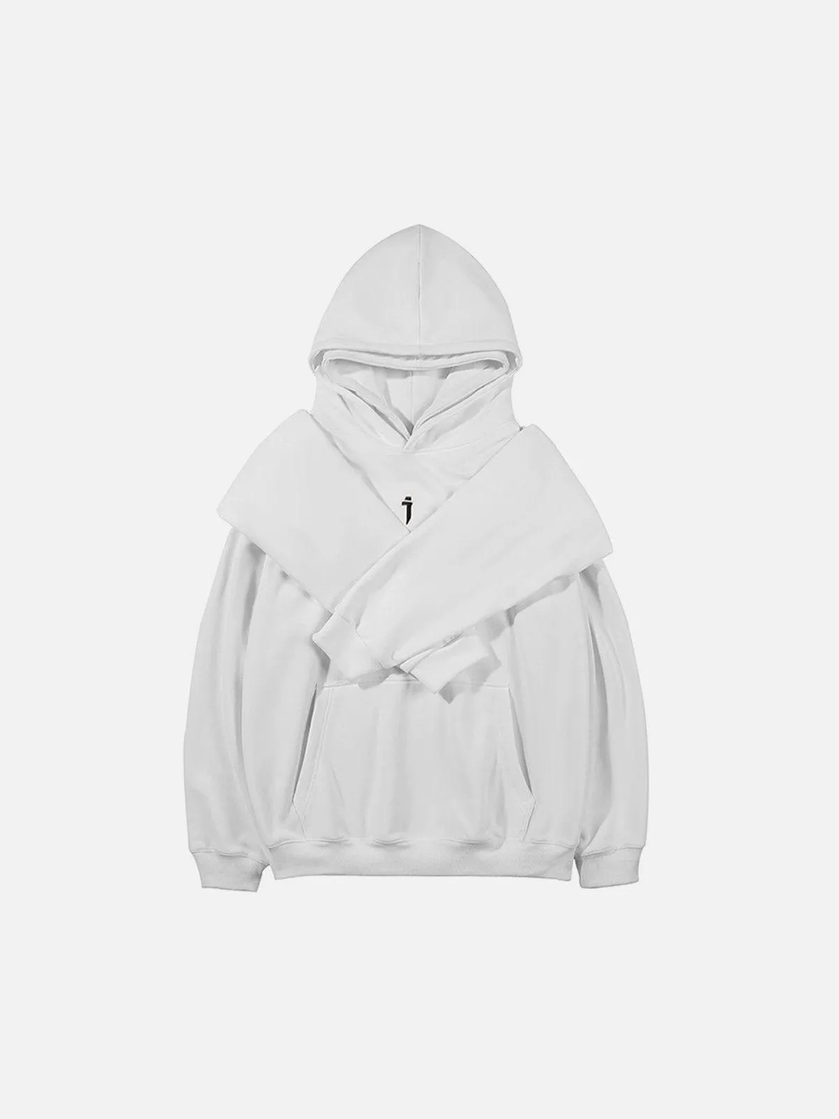 Patchwork Sleeve Fake Two Hoodie