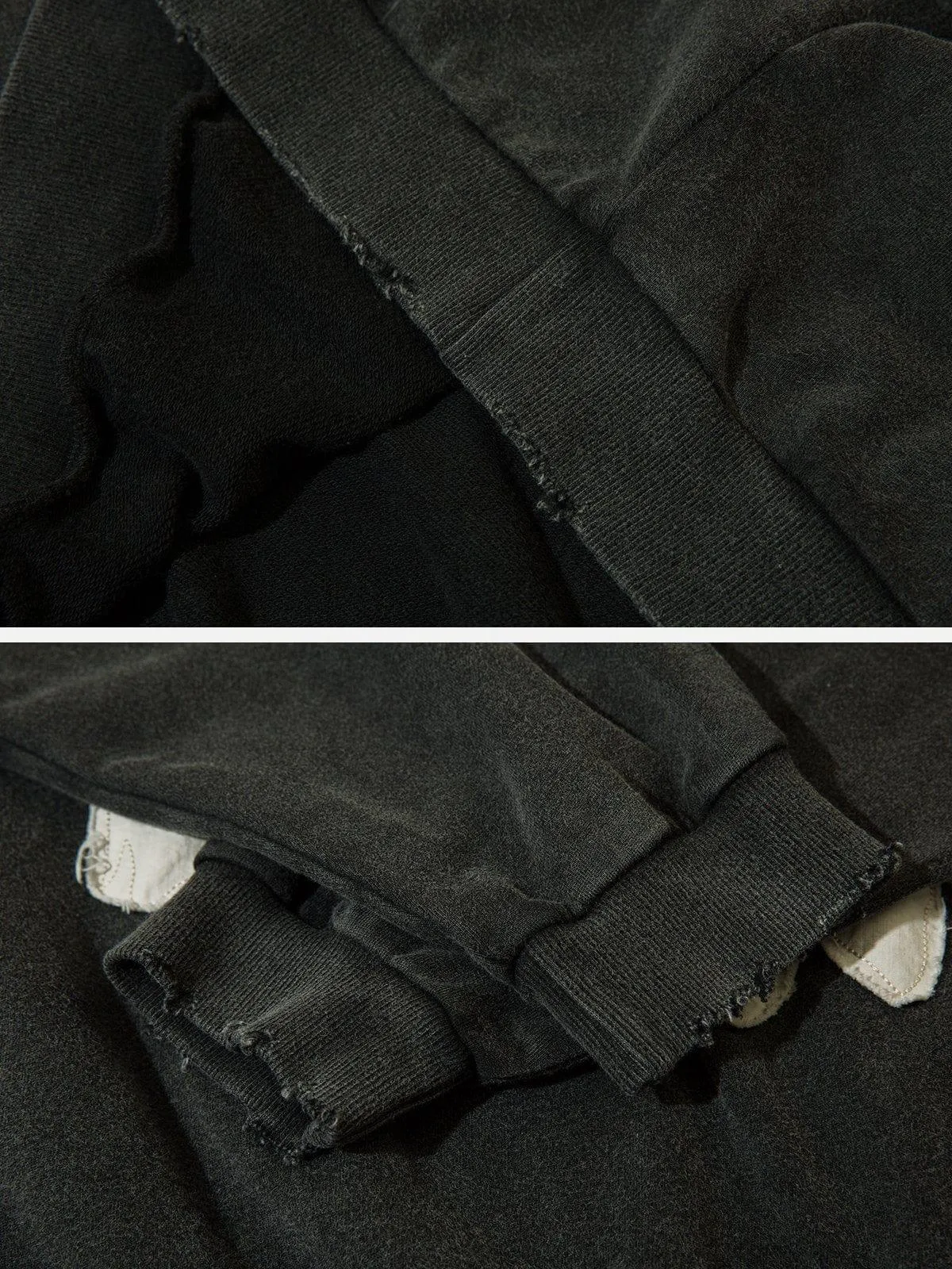 Patchwork Tooth Washed Hoodie