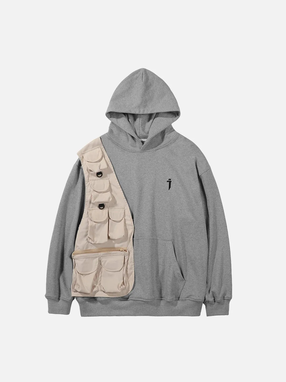 Patchwork Vest Hoodie