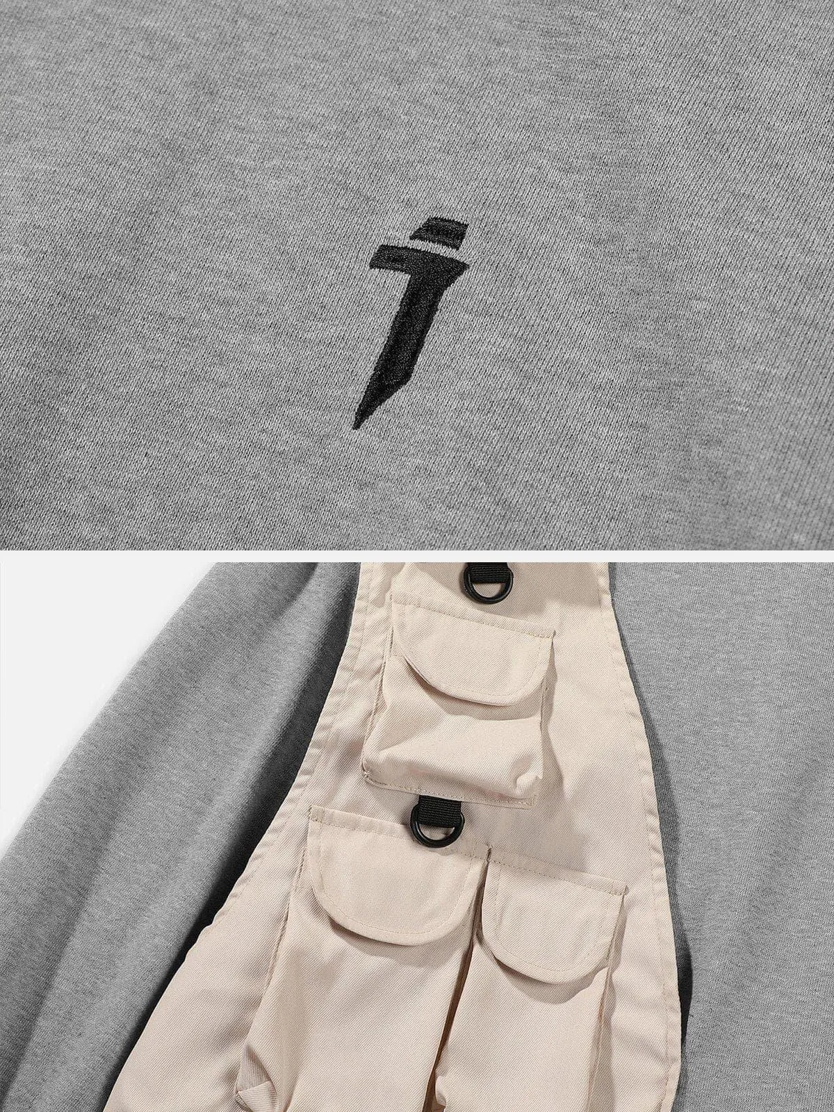 Patchwork Vest Hoodie