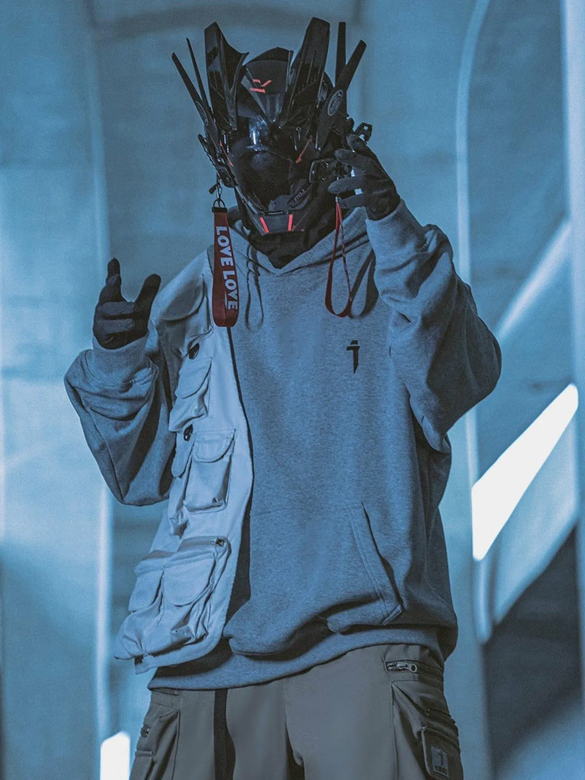 Patchwork Vest Hoodie