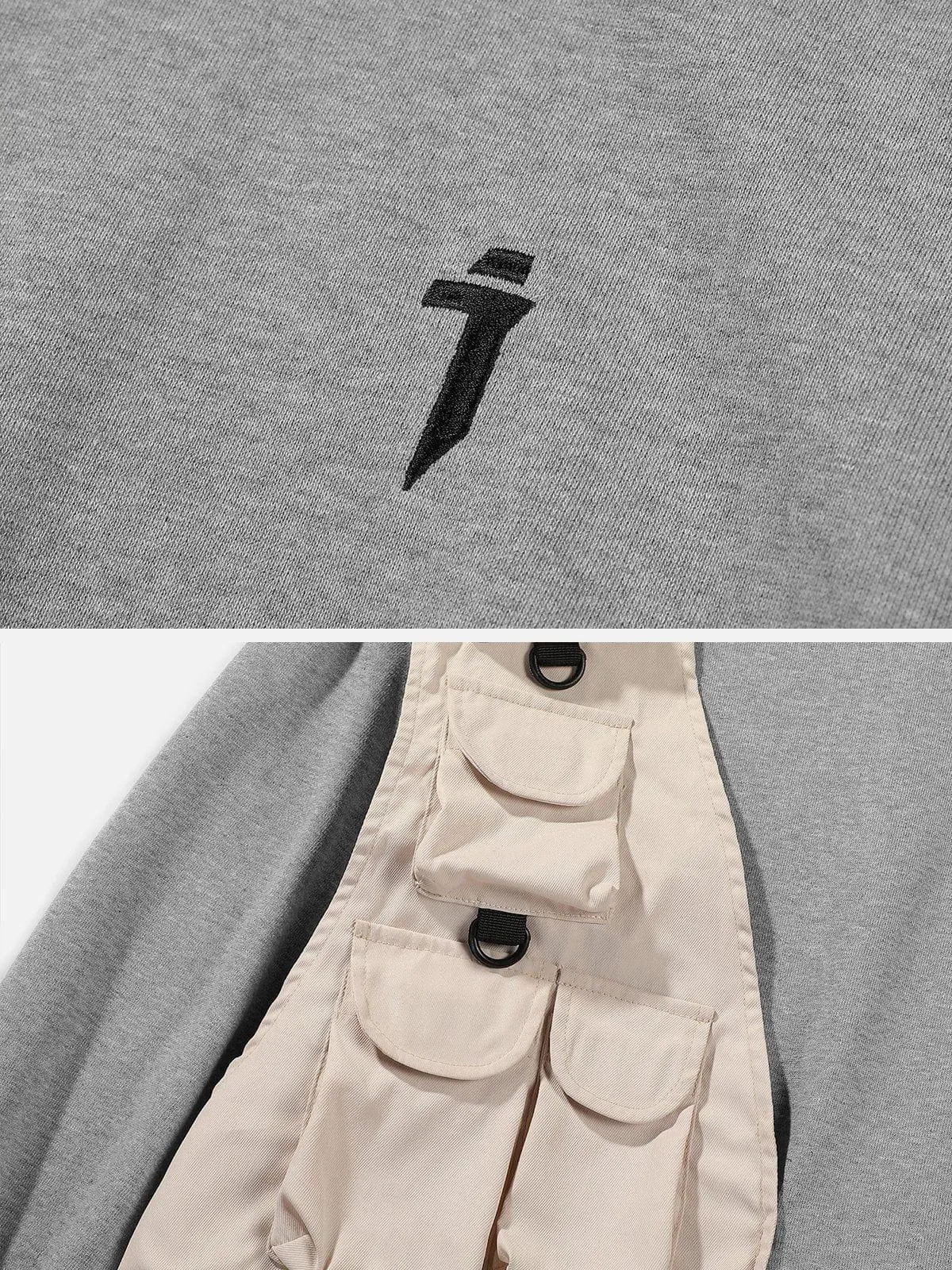 Patchwork Vest Hoodie