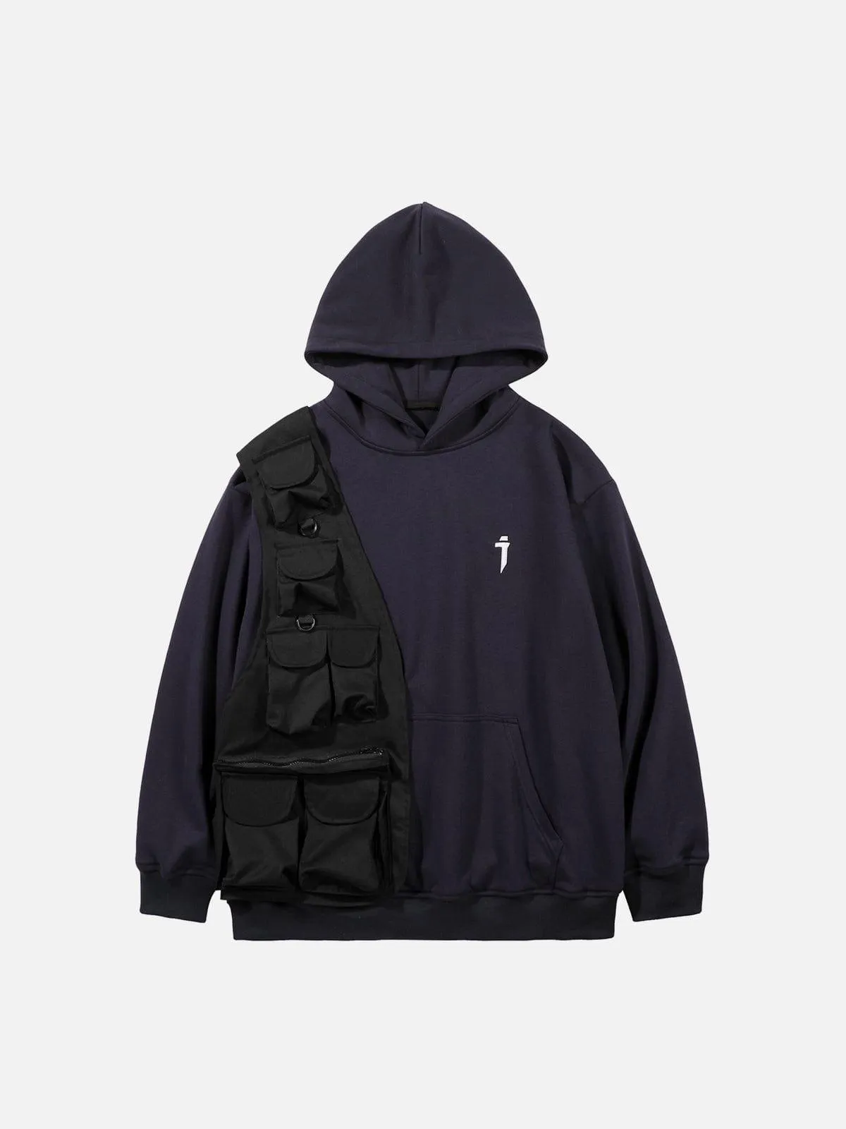 Patchwork Vest Hoodie