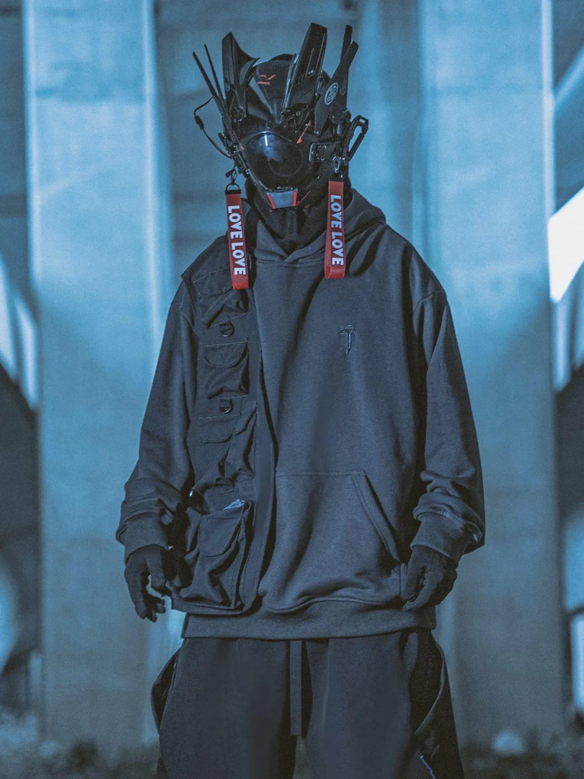 Patchwork Vest Hoodie