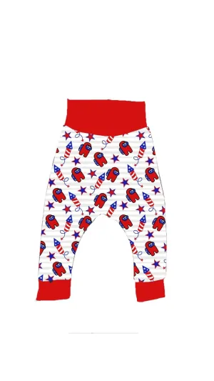 Patriotic Among Us Harem Pants/ Shorts 4.23 RTS