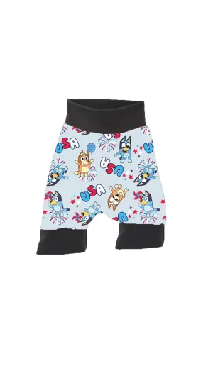 Patriotic Dog Harem Pants/ Shorts 4.23 RTS