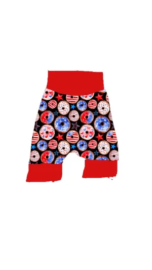 Patriotic Donut Harem Pants/ Shorts 4.23 RTS