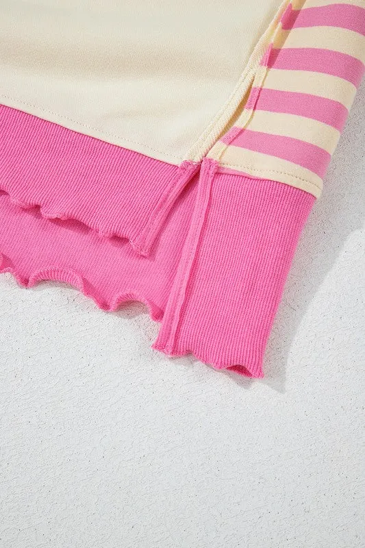 Perfect in Pink Collared French Terry Top