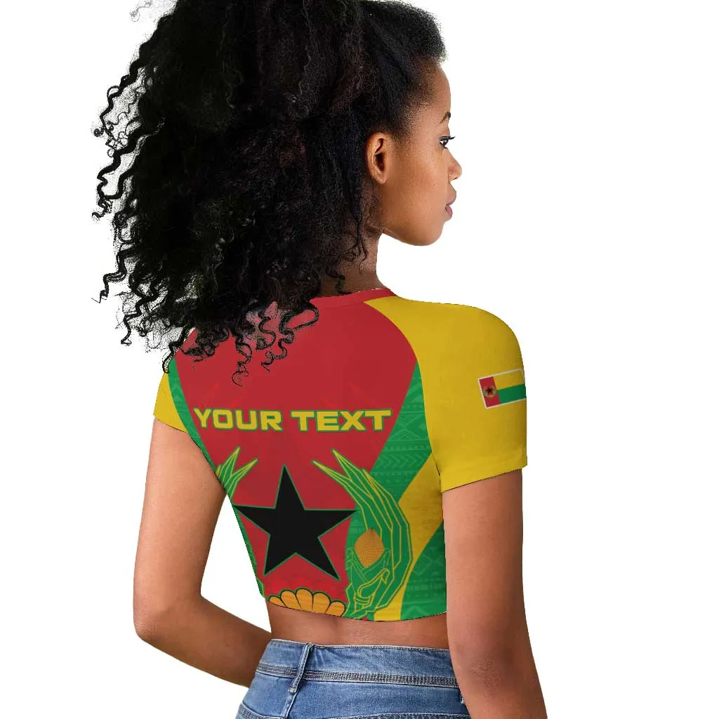Personalised Afro Cape Verde (1975-1992) Raglan Cropped T shirt Mix African Pattern LT15