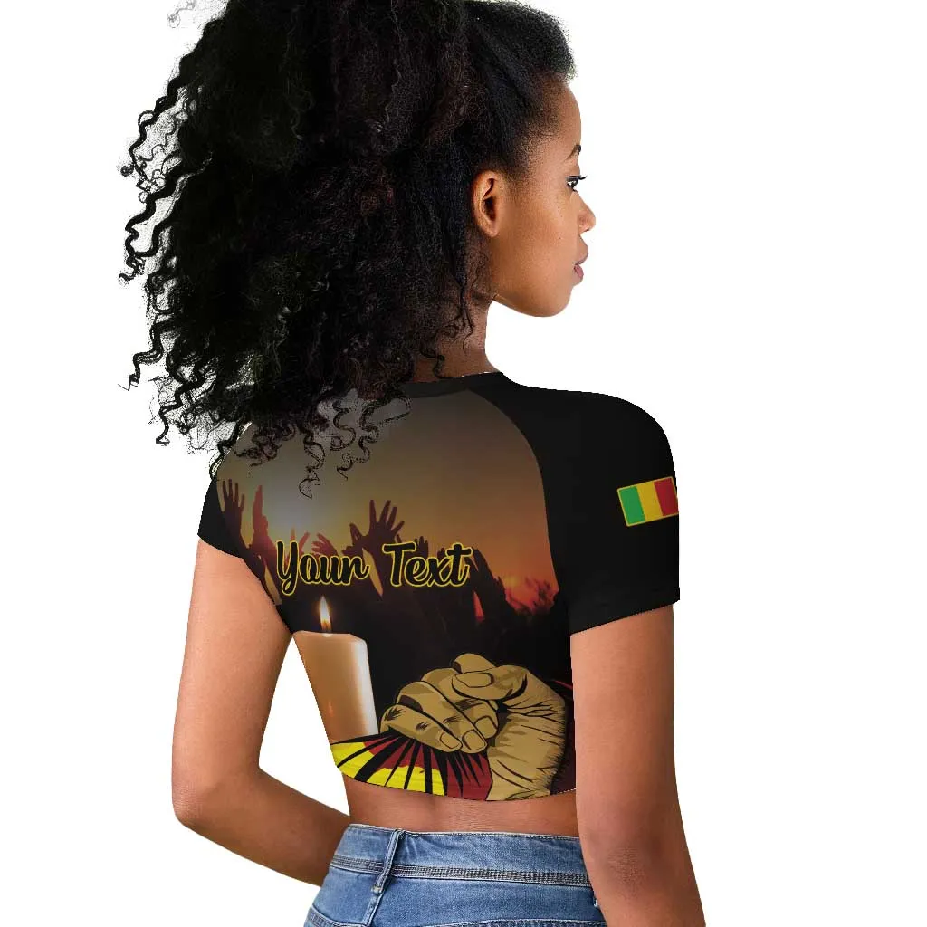 Personalised Proud Mali Martyrs Day In Memory Raglan Cropped T shirt LT15