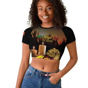 Personalised Proud Mali Martyrs Day In Memory Raglan Cropped T shirt LT15