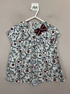 Petit Bateau White Floral Cotton Tunic 24m