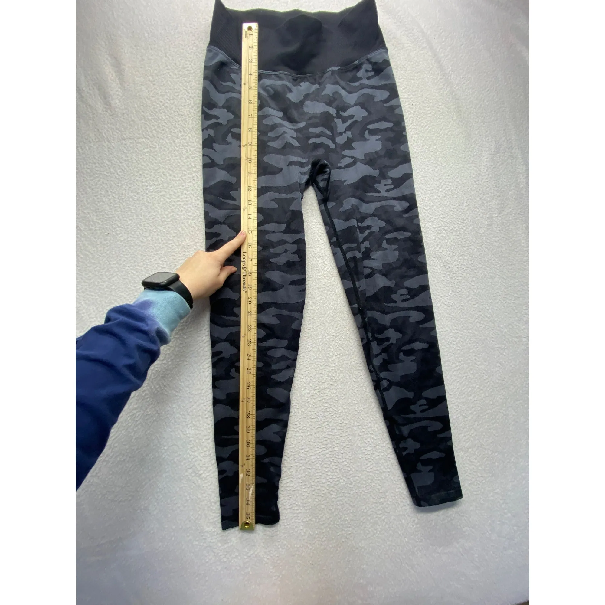 Pink Active Black & Grey Camo Leggings With Butt Scrunch #7004