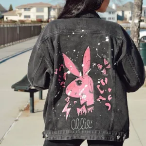 Playboy Custom Hand-Painted Denim Jacket