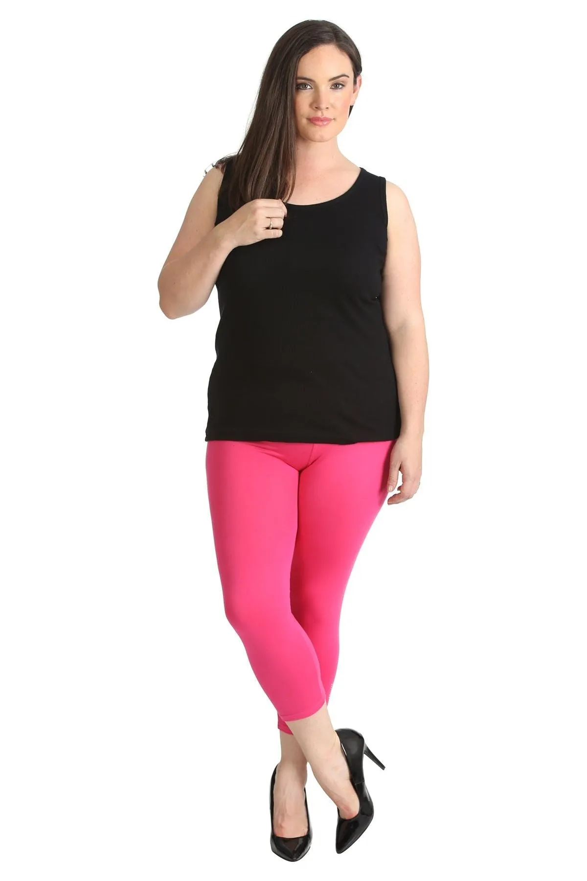 Plus Size 3/4 Butterfly Sequin Leggings